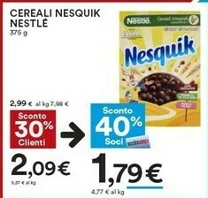 Coop Nestlè Cereali Nesquik 375 G(ml) offerta