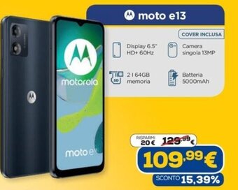 Euronics motorola moto e13 offerta