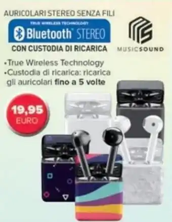 Euronics Cellularline AURICOLARI STEREO SENZA FILI offerta