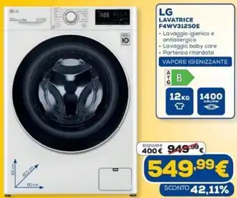 Euronics LG LAVATRICE F4WV312SOE offerta