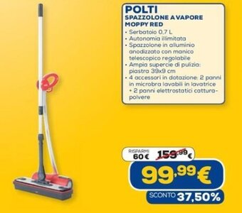 Euronics POLTI SPAZZOLONE A VAPORE MOPPY RED offerta