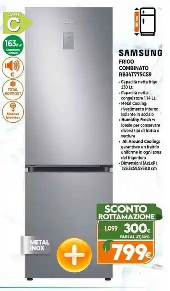 Expert SAMSUNG FRIGO COMBINATO RB34T775CS9 offerta
