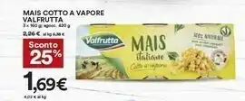 Coop Valfrutta Mais Cotto A Vapore offerta