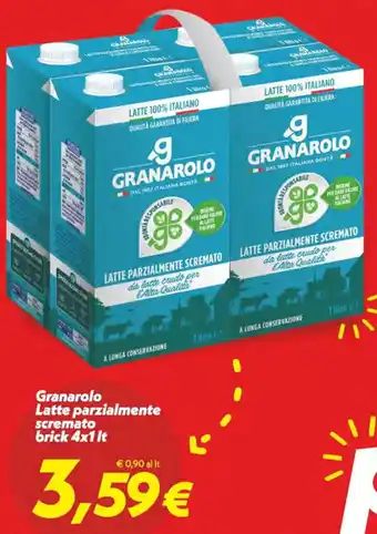 Iper Super Conveniente Granarolo Latte parzialmente scremato brick 4x1 It offerta
