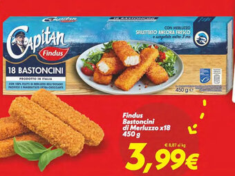 Iper Super Conveniente Findus Bastoncini di Merluzzo x18 450 g offerta