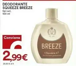 Coop Breeze Deodorante Squeeze offerta