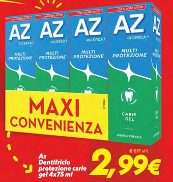 Az Dentifricio protezione carie gel 4x75 ml