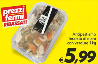Iper Super Conveniente Antipastiamo Insalata di mare con verdure 1 kg offerta