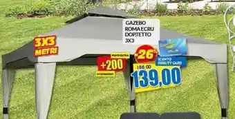 Risparmio Casa GAZEBO ROMA ECRU DOP.TETTO 3X3 offerta