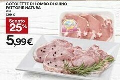 Coop Fattorie Natura Cotolette Di Lombo Di Suino offerta