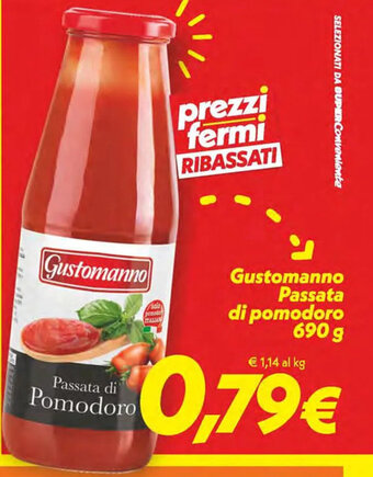Iper Super Conveniente Gustomanno Passata di pomodoro 690 g offerta
