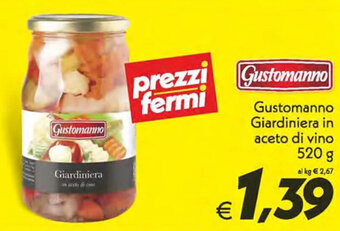 Gustomanno Giardiniera in aceto di vino 520 g