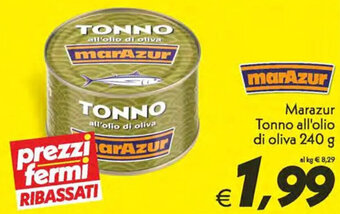 Iper Super Conveniente Marazur Tonno all'olio di oliva 240 g offerta