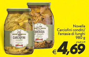 Iper Super Conveniente Novella Carciofini conditi/ Fantasia di funghi 980 g offerta
