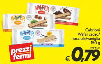 Iper Super Conveniente Cabrioni Wafer cacao/ nocciola/vaniglia 150 g offerta