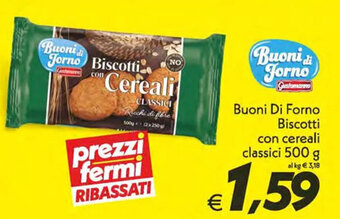 Iper Super Conveniente Buoni Di Forno Biscotti con cereali classici 500 g offerta