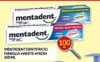 Risparmio Casa MENTADENT DENTIFRICIO FAMIGLIA WHITE FRESH 100 ML offerta