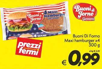 Iper Super Conveniente Buoni Di Forno Maxi hamburger x4 300 g offerta