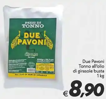 Due Pavoni Tonno all'olio di girasole busta 1 kg