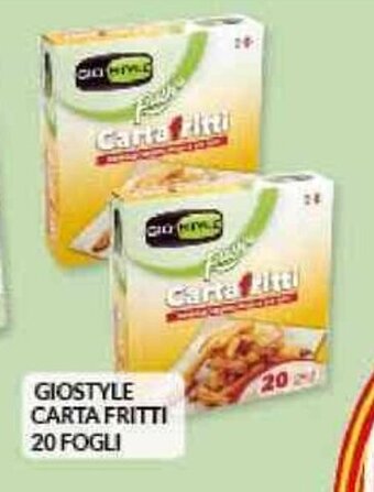 Risparmio Casa GIOSTYLE CARTA FRITTI 20 FOGLI offerta