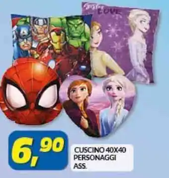 Risparmio Casa CUSCINO 40X40 PERSONAGGI ASS offerta