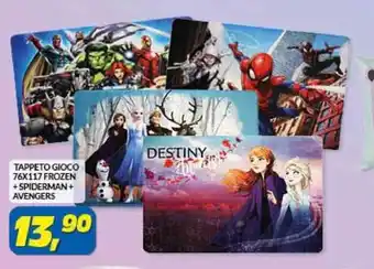 Risparmio Casa TAPPETO GIOCO 76X117 FROZEN + SPIDERMAN+ AVENGERS offerta