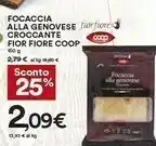 Coop Coop Focaccia Alla Genovese Croccante Fior Fiore offerta