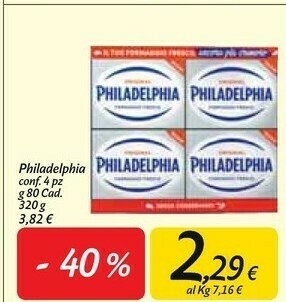 Carrefour Market Philadelphia Formaggio spalmabile offerta