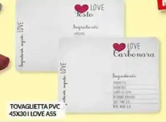 Risparmio Casa TOVAGLIETTA PVC 45X301 LOVE ASS offerta