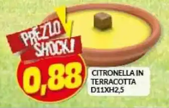 Risparmio Casa CITRONELLA IN TERRACOTTA D11XH2,5 offerta