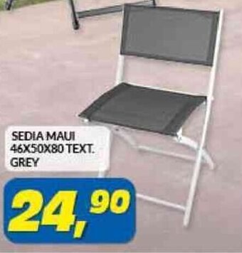 Risparmio Casa SEDIA MAUI 46X50X80 TEXT. GREY offerta