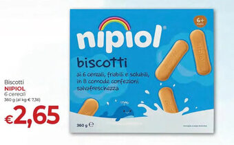Biscotti NIPIOL 6 cereali 360 g