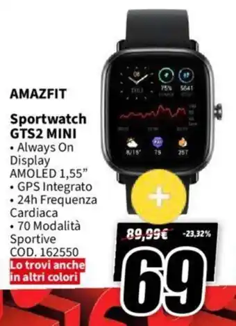 MediaWorld AMAZFIT Sportwatch GTS2 MINI offerta