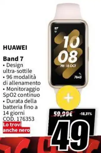 MediaWorld HUAWEI Band 7 offerta