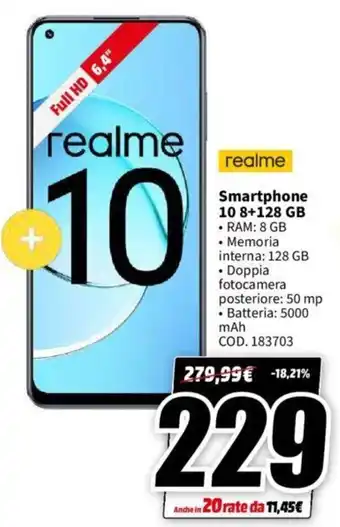 MediaWorld realme Smartphone 10 offerta
