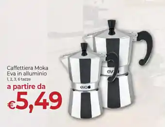 Supermercati Nonna Isa Caffettiera Moka Eva in alluminio offerta