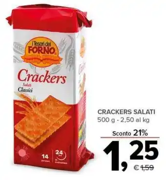 Todis CRACKERS SALATI 500 g -2,50 al kg offerta