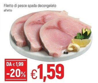 Famila Pesce spada offerta