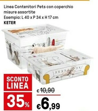 Iper La Grande Keter Contenitori Pets Con Coperchio offerta