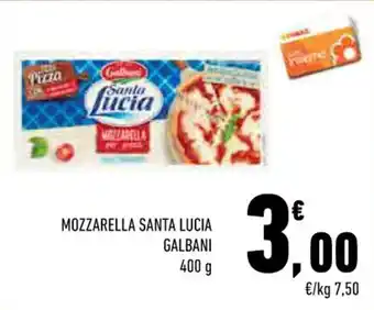Conad Margherita MOZZARELLA SANTA LUCIA GALBANI 400 g offerta