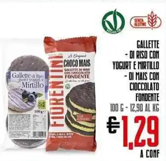Todis GALLETTE DI RISO CON YOGURT E MIRTILLO offerta