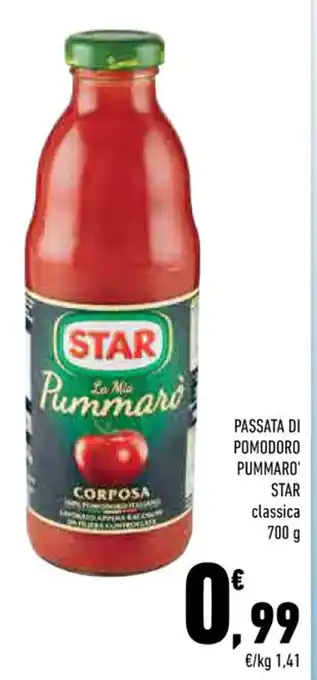 Conad Margherita PASSATA DI POMODORO PUMMARO STAR classica 700 g offerta