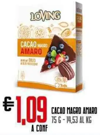 Todis CACAO MAGRO AMARO 75 G-14,53 AL KG offerta