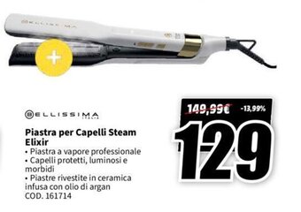 MediaWorld BELLISSIMA Piastra per Capelli Steam Elixir offerta