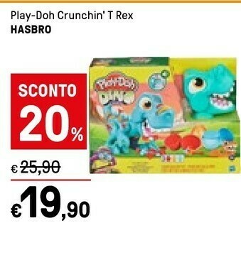 Iper La Grande Hasbro Play-doh Crunchin T Rex offerta