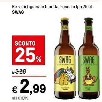 Iper La Grande Swag Birra Artigianale Bionda offerta