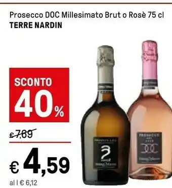 Iper La Grande Terre Nardin Prosecco Doc Millesimato Brut offerta