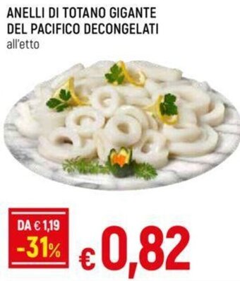 Galassia ANELLI DI TOTANO GIGANTE DEL PACIFICO DECONGELATI all'etto offerta