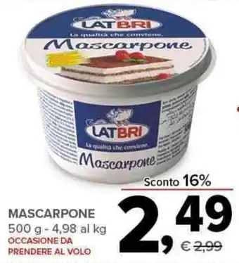 Todis MASCARPONE 500 g -4,98 al kg offerta