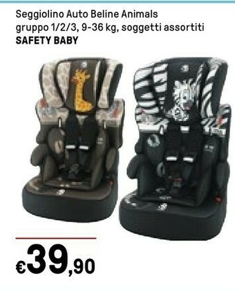 Iper La Grande Safety Baby Seggiolino Auto Beline Animals Gruppo offerta